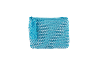 Turquoise & White Piscina Clutch